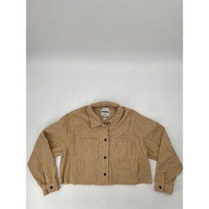 RSQ Cropped Corduroy ￼Jacket Tan/Brown Women Size Large